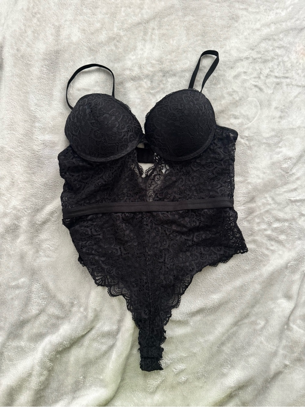 Marilyn Monroe Black Lace Bodysuit – Size L